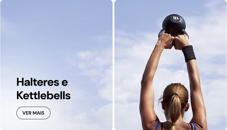 Banner para a categoria de halteres e kettlebells