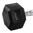 Par Halter 6kg + 6kg Dumbbell Sextavado Emborrachado Pegada Cromada Gallant (GDB06F3B-PT)
